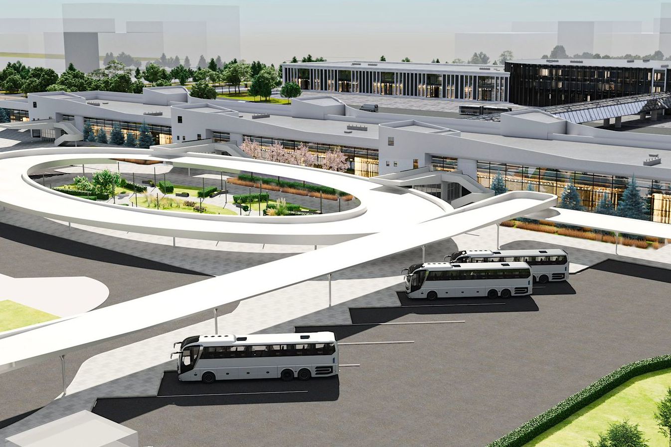 Новейший автовокзальный комплекс «Центральный» на месте аэровокзала старого аэропорта планируют запустить в конце 2023 года