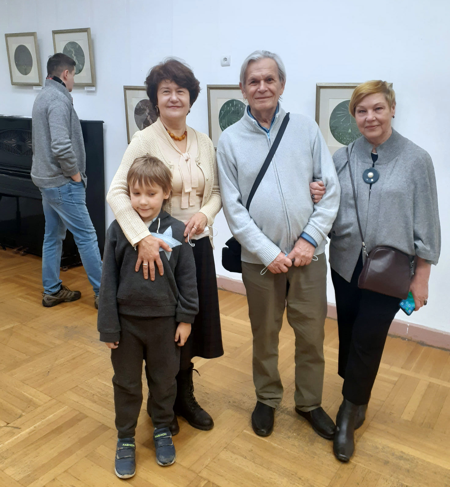 художник Марина Ордынская с Игорем Введенским, Верой Лабунской и Святославом Дудукиным