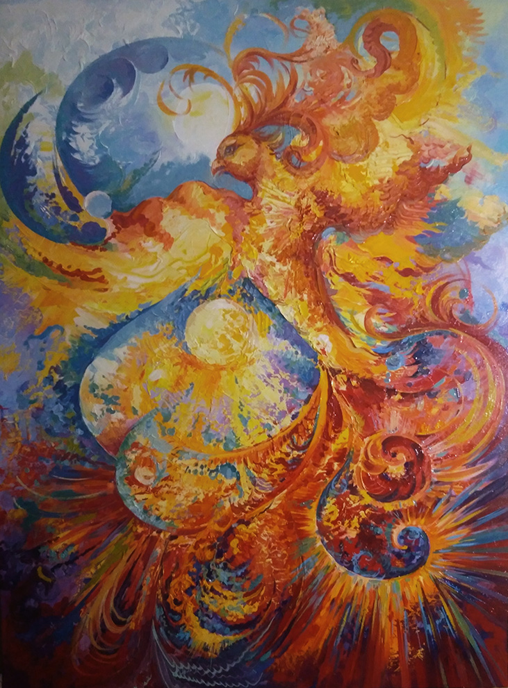 Художник Татьяна Капустянова (Горлова). "Феникс", масло, холст, 60х70