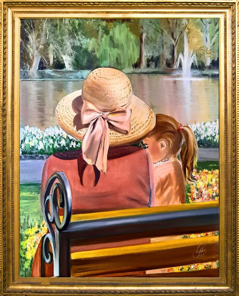 АЛЕКСАНДРА САВВИНА. Летним утром у пруда. Холст, масло, 67х53. 2019 год.